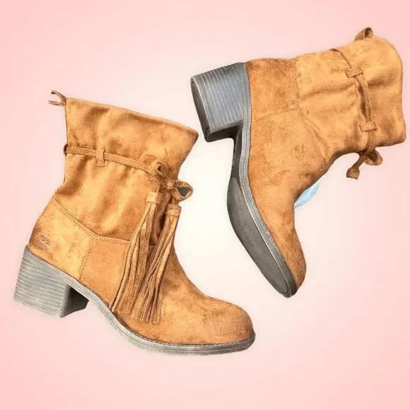 Billabong Monroe Brown Suede Booties Size 7 - Picture 6 of 9